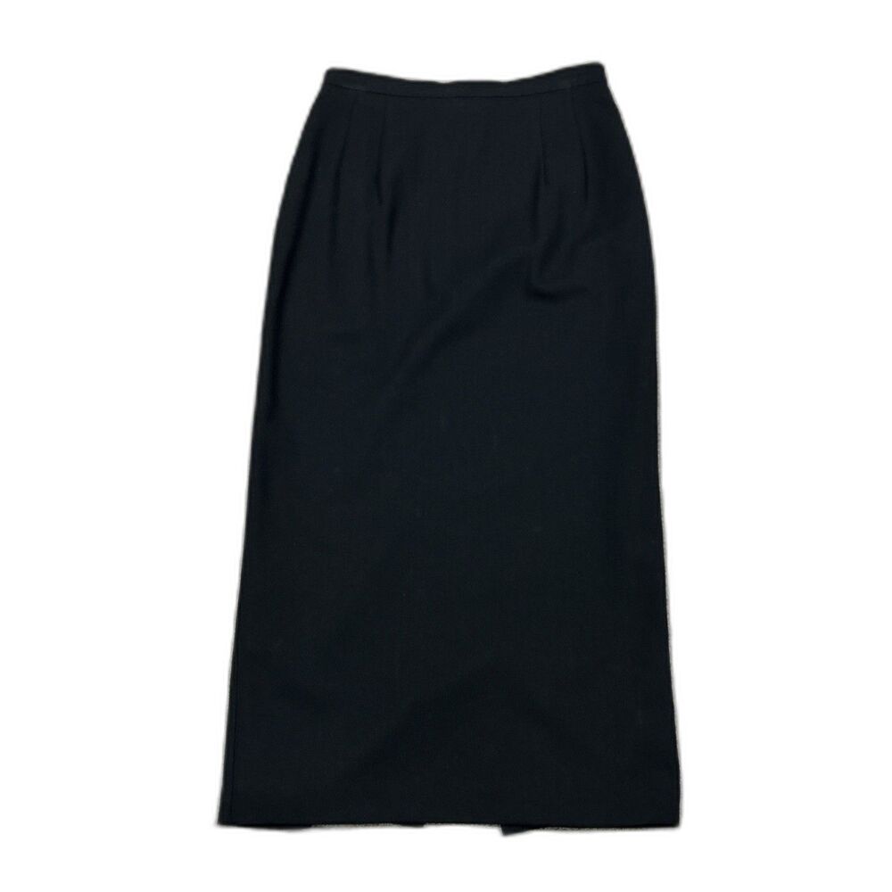 Howard Wolf Skirt Womens 8 Maxi Boho USA Vintage Black Lined Worsted Wool